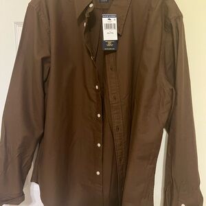 Ralph Lauren Women's Chocolate Button Down Shirt